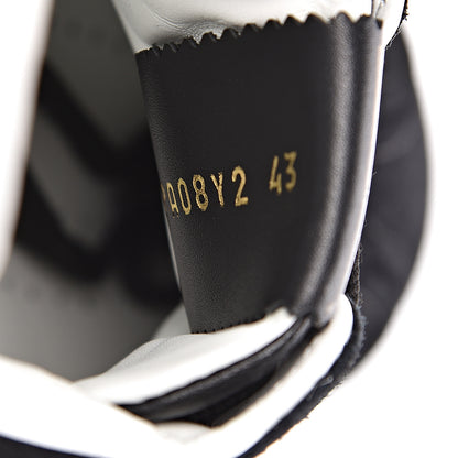 Valentino Garavani Suede Calfskin Mens Rockstud Flycrew Sneakers 43 Black White 10 of 10