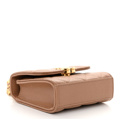Chanel Caviar Quilted Coco First Clutch With Chain Beige 4 of 11
