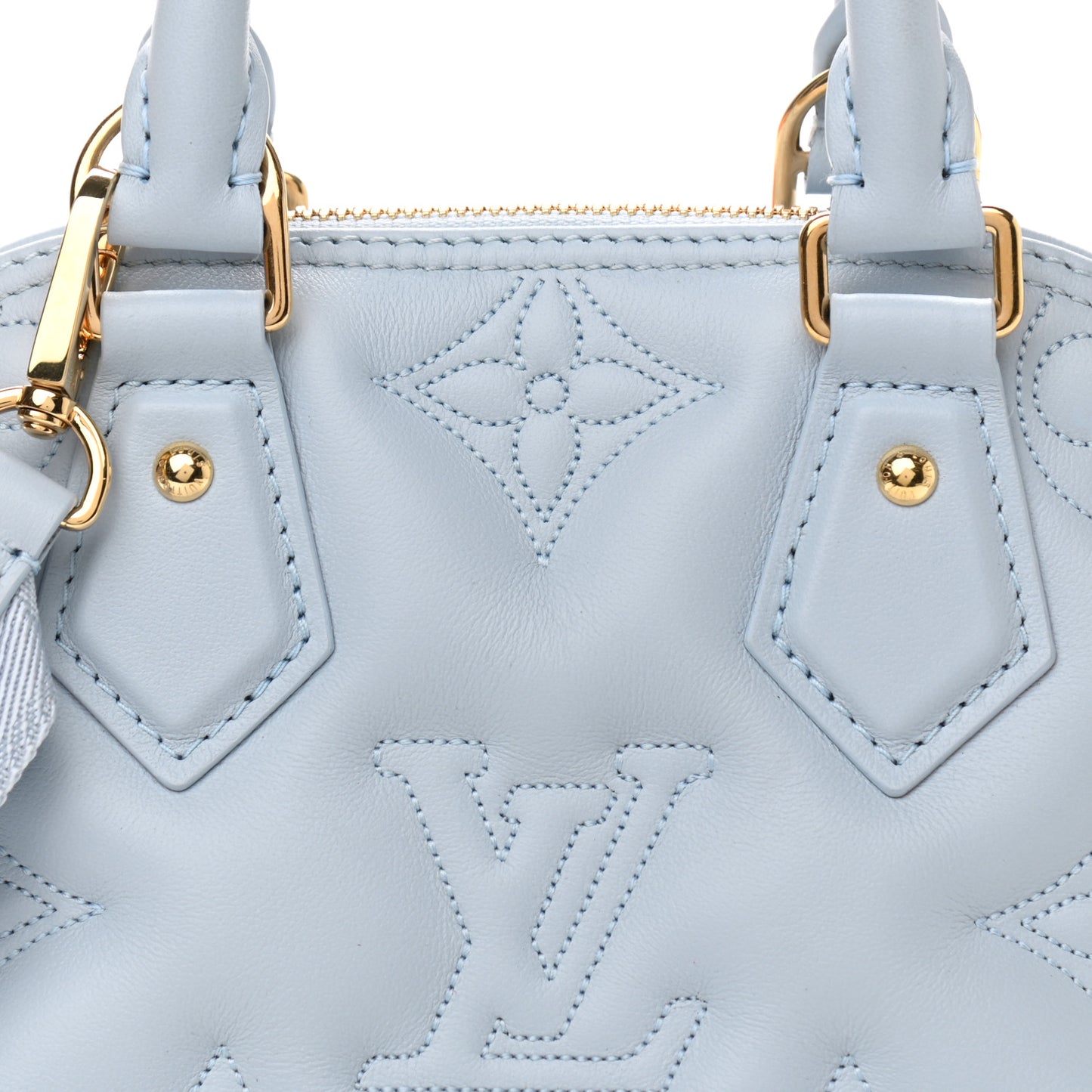 Calfskin Bubblegram Alma BB Ice Blue