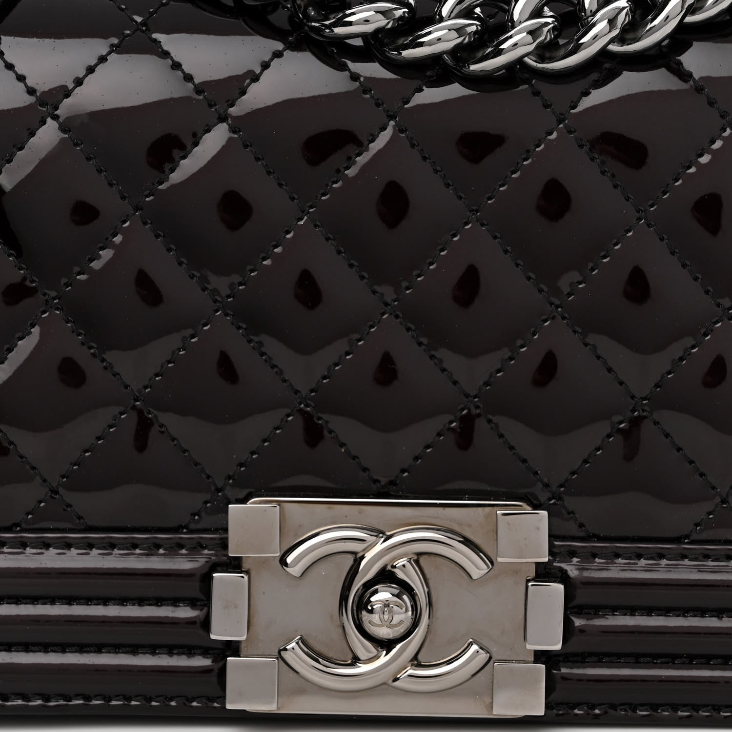 Chanel Patent Calfskin Quilted Small Boy Flap Black 8 of 10