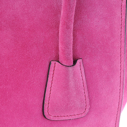 Prada Scamosciato Suede Twin Pocket Tote Fuxia 11 of 12