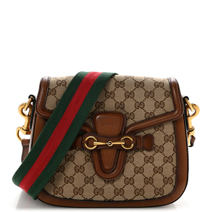 Gucci Monogram Medium Lady Web Shoulder Bag Beige Cuir 1 of 14
