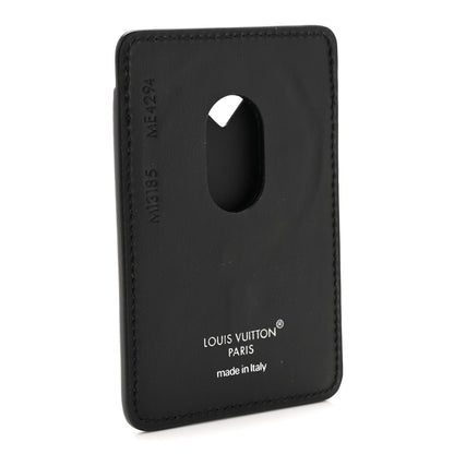 Louis Vuitton Monogram Macassar Magnetic Card Holder Black 3 of 6