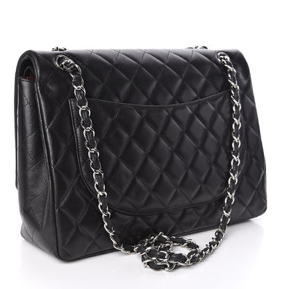 Chanel Lambskin Quilted Maxi Double Flap Black 3 of 15