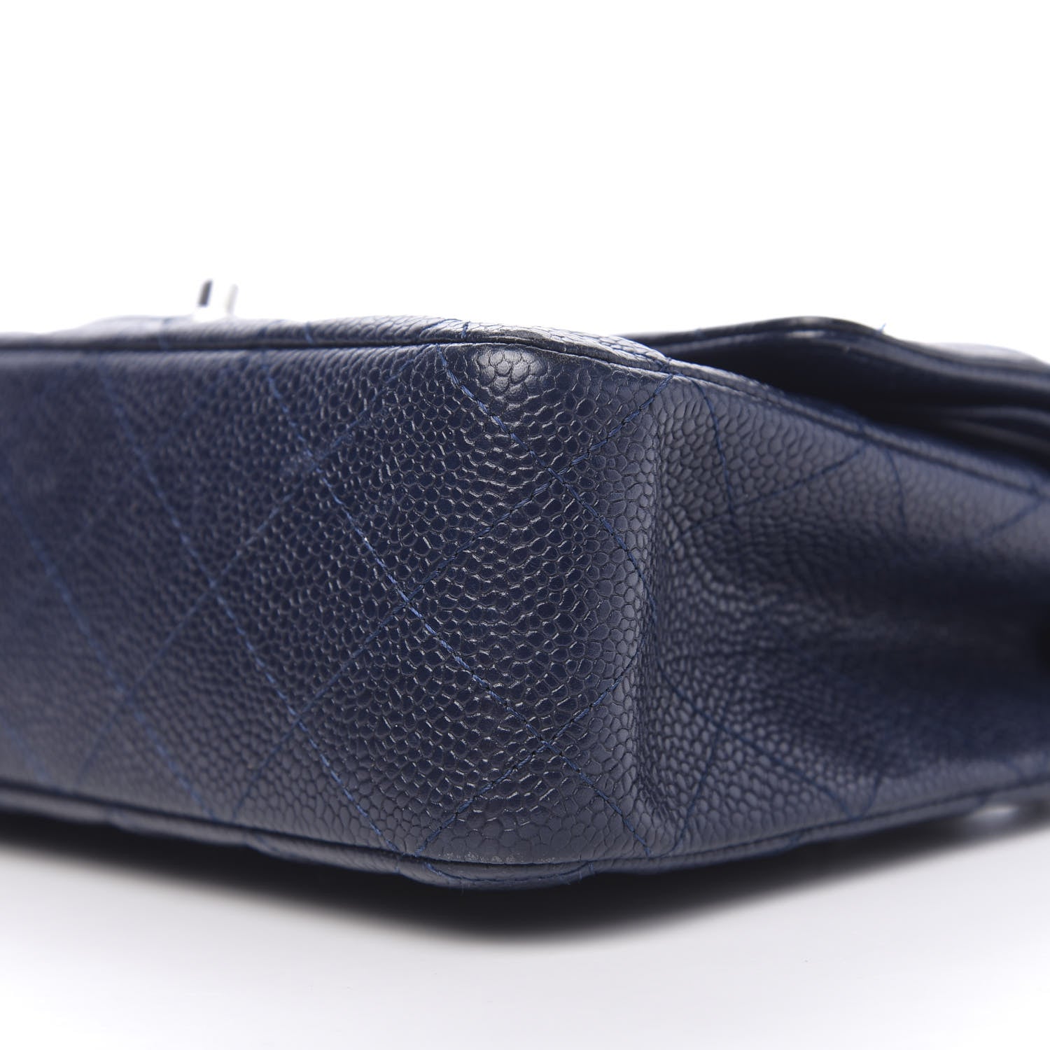 Chanel Caviar Quilted Medium Double Flap Navy 10 of 11