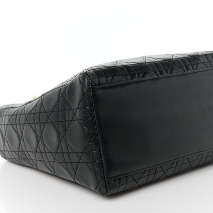 Christian Dior Lambskin Cannage Medium Lady Dior Black 9 of 11