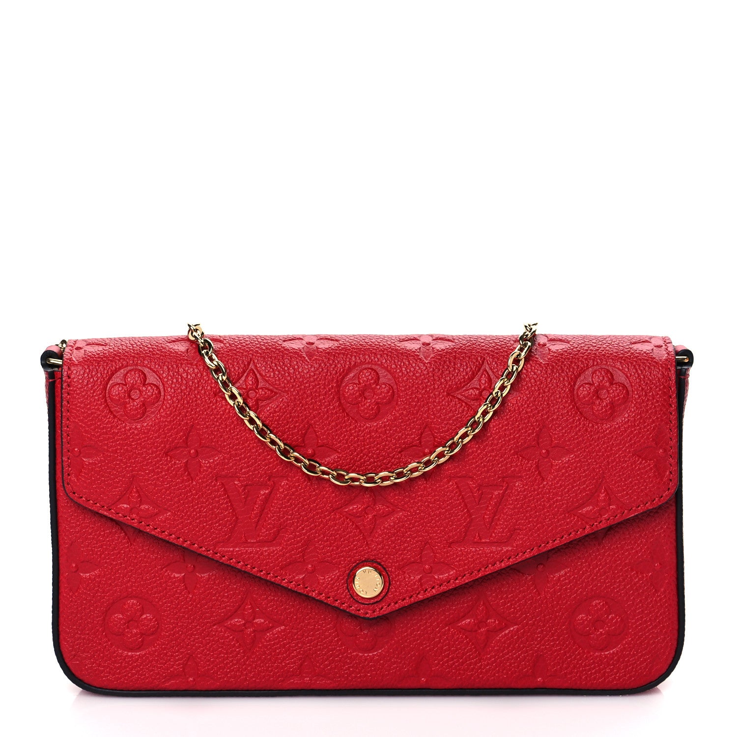 Louis Vuitton Empreinte Pochette Felicie Chain Wallet Scarlet 1 of 12