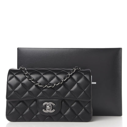 Chanel Lambskin Quilted Mini Rectangular Flap Black 12 of 12