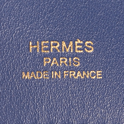 Hermes Swift Kelly Cut Clutch Pochette Bleu Agate 8 of 9