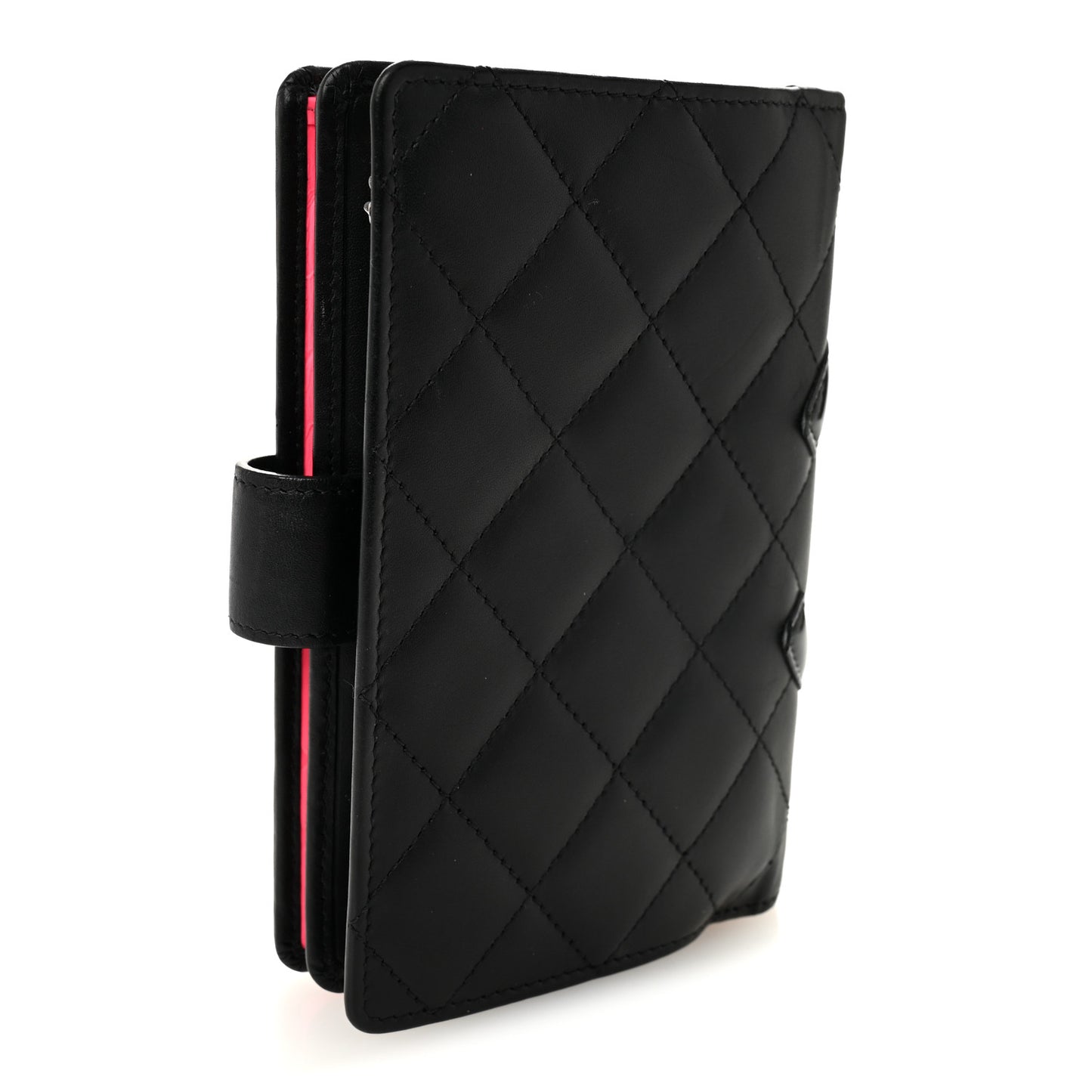 Calfskin Cambon Zipped Pocket Wallet Black