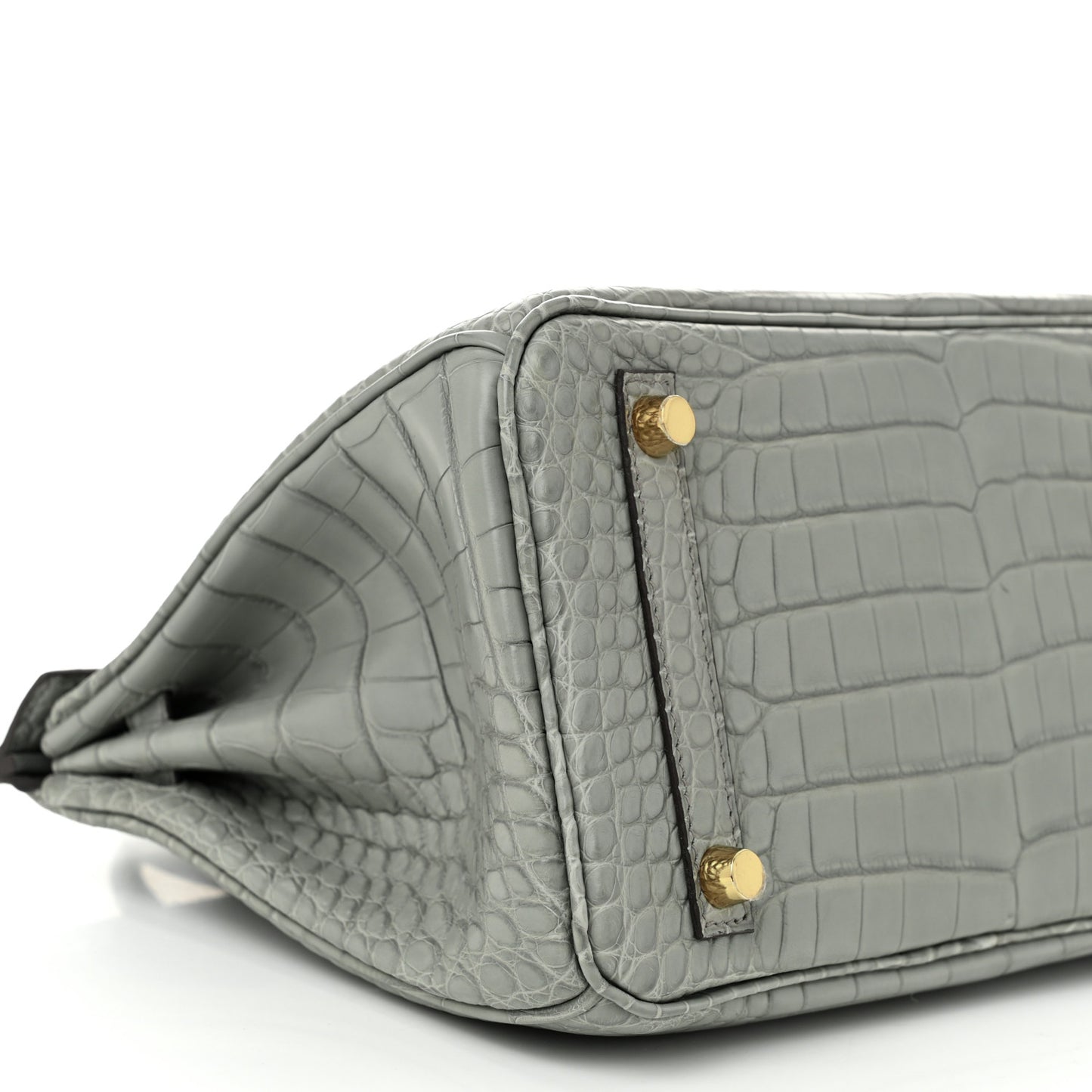 Matte Alligator Birkin 25 Gris Ciment