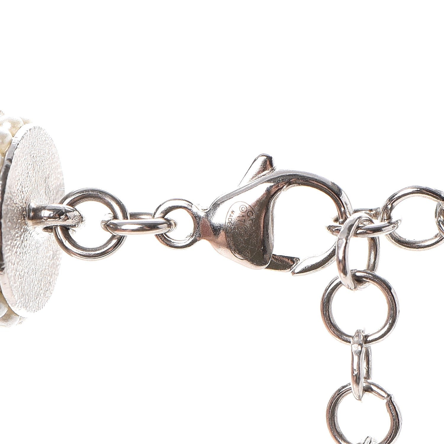 Chanel Crystal CC Logo Choker Necklace Dark Grey 3 of 5