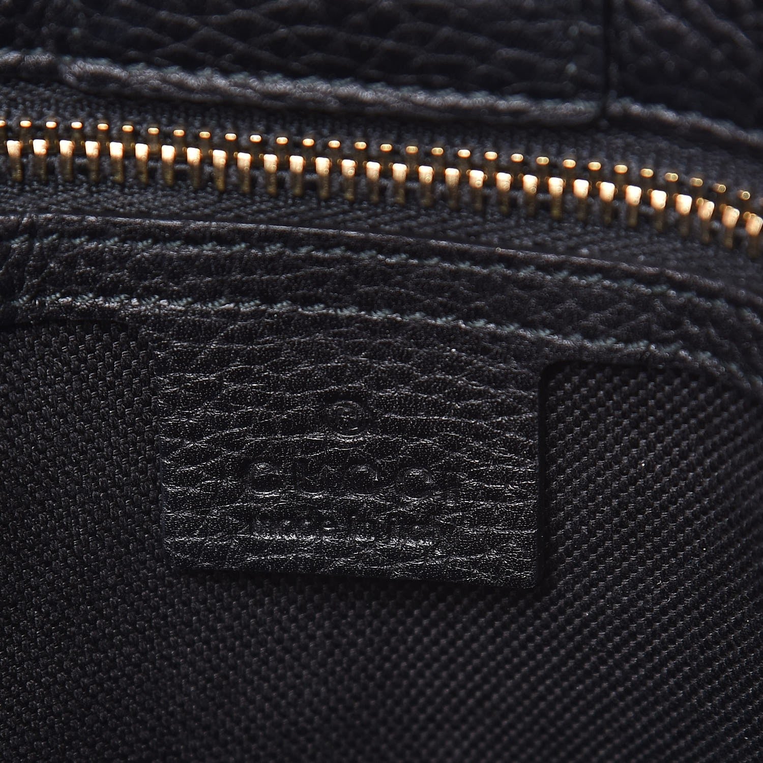 Gucci Calfskin Large Bamboo Shopper Tote Black 7 of 9
