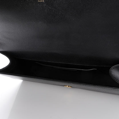 Saint Laurent Grain De Poudre Monogram Cassandre Clutch Black 5 of 7
