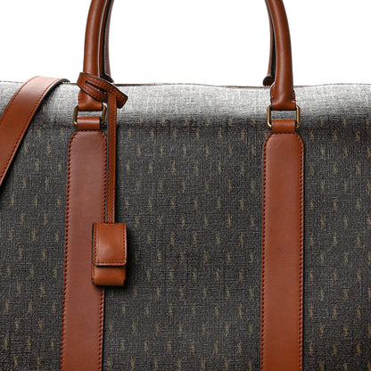 Saint Laurent Canvas Smooth Calfskin Le Monogramme 72H Duffle Chestnut 7 of 12