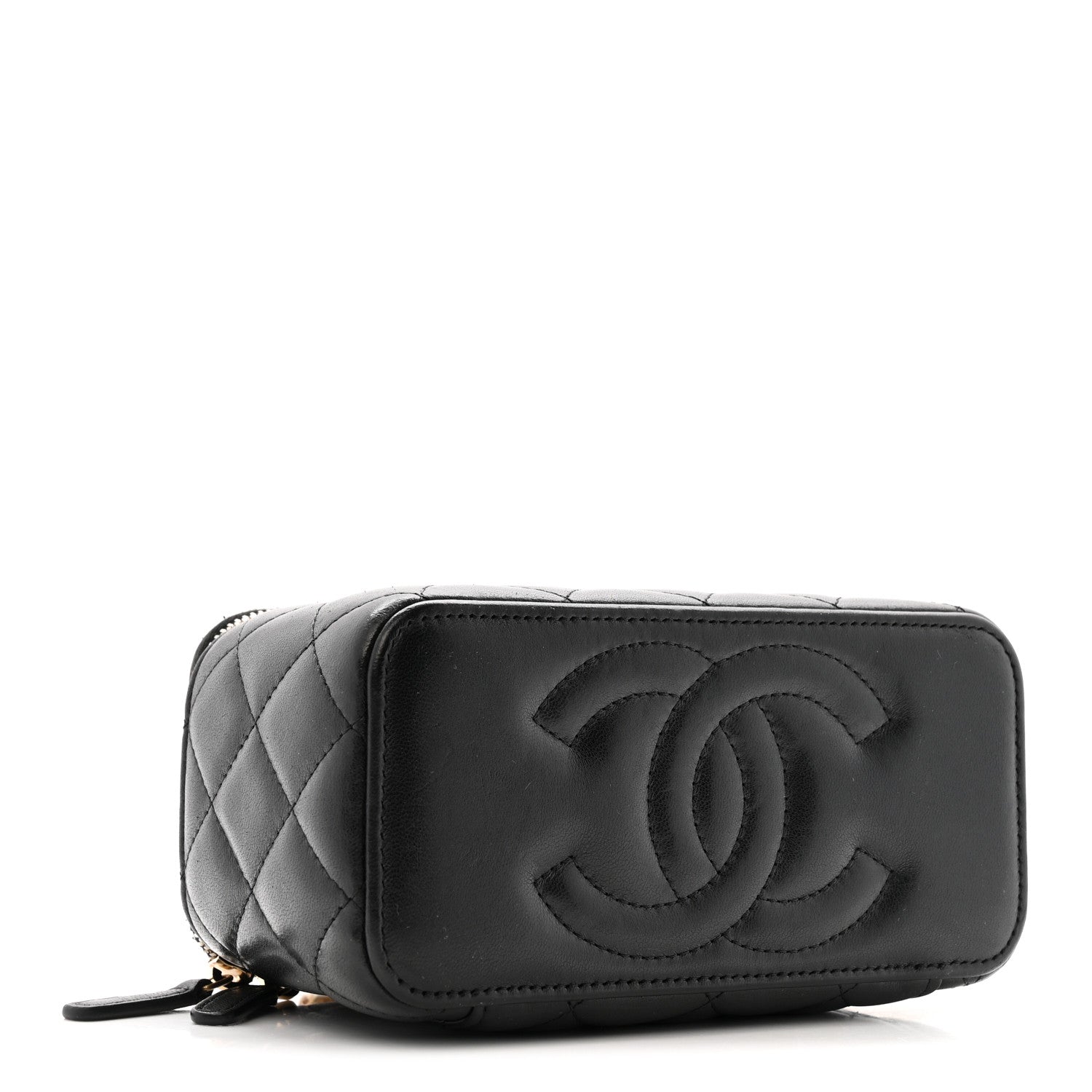 Chanel Lambskin Quilted Small Pillow Crush Vanity Case With Chain Black 4 of 11