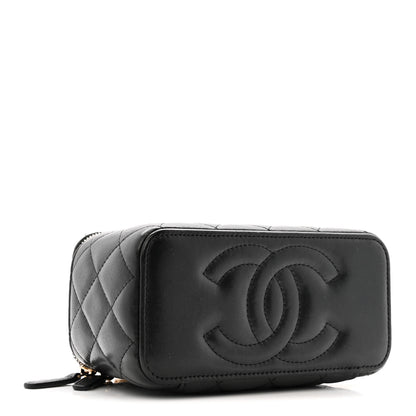 Chanel Lambskin Quilted Small Pillow Crush Vanity Case With Chain Black 4 of 11