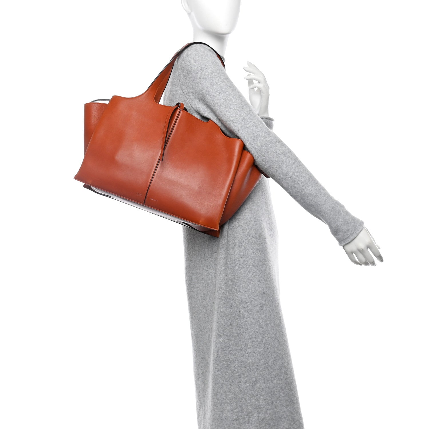 Celine Calfskin Medium Tri-Fold Bag Brick 2 of 13