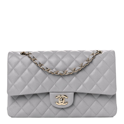 Chanel Caviar Quilted Medium Double Flap Grey 1 of 11