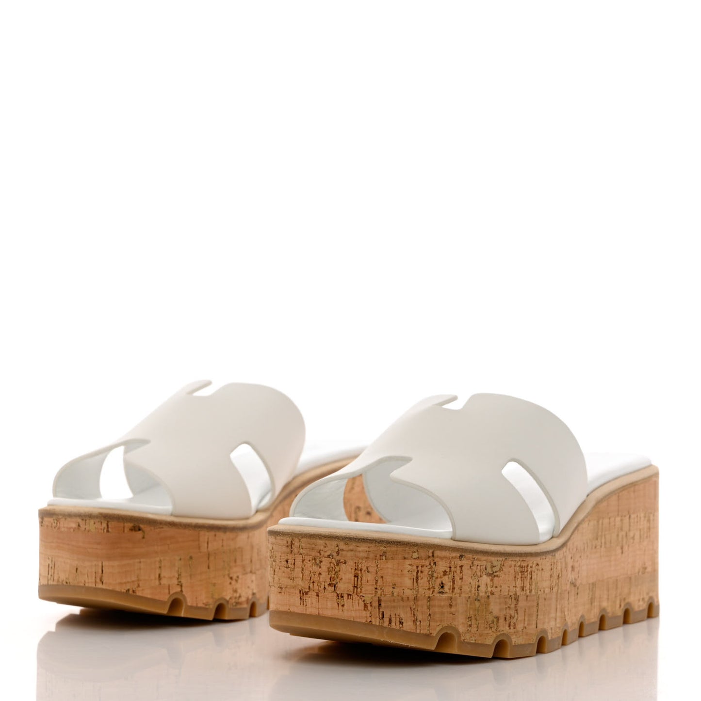 Calfskin Cork Eze 30 Sandals 39 White