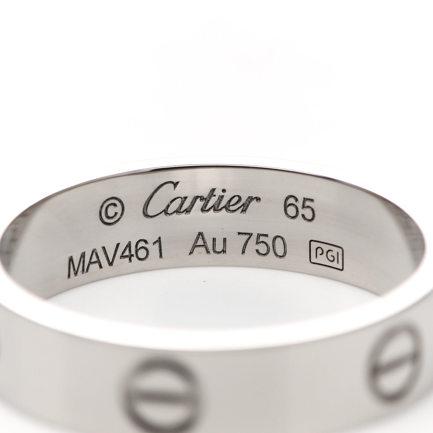 18K White Gold 5.5mm LOVE Ring 65 11