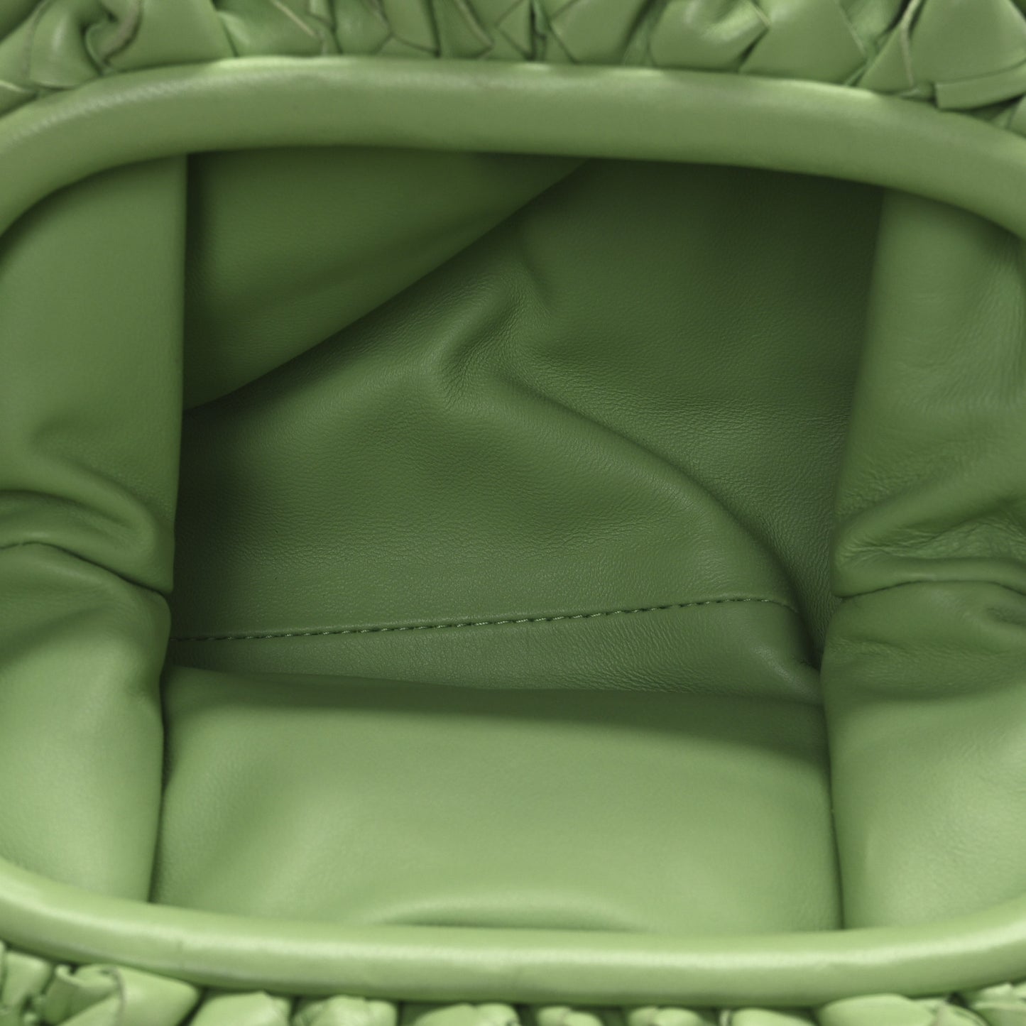 Nappa Intrecciato The Mini Pouch Pistachio