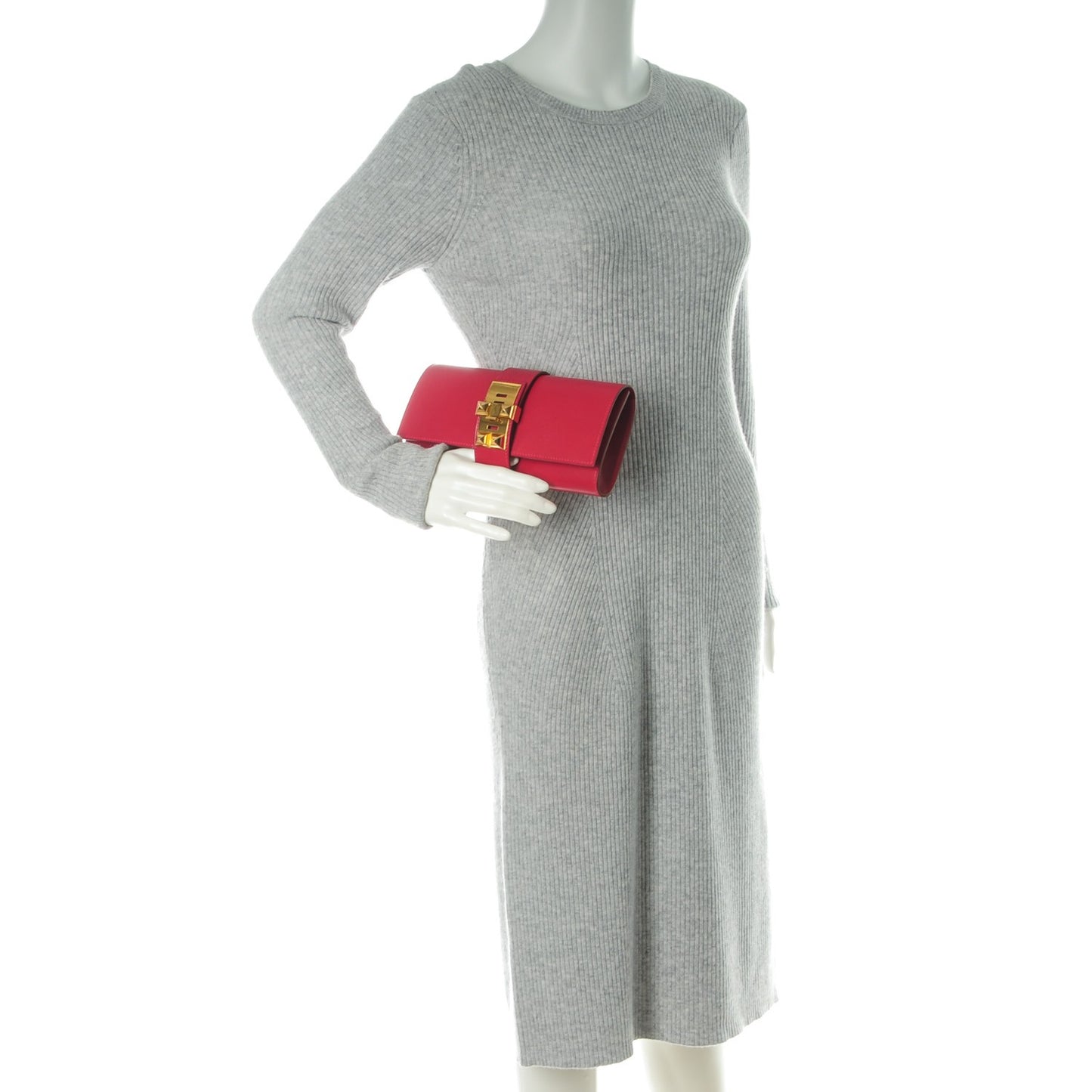 Tadelakt Medor 23 Clutch Rouge Vif