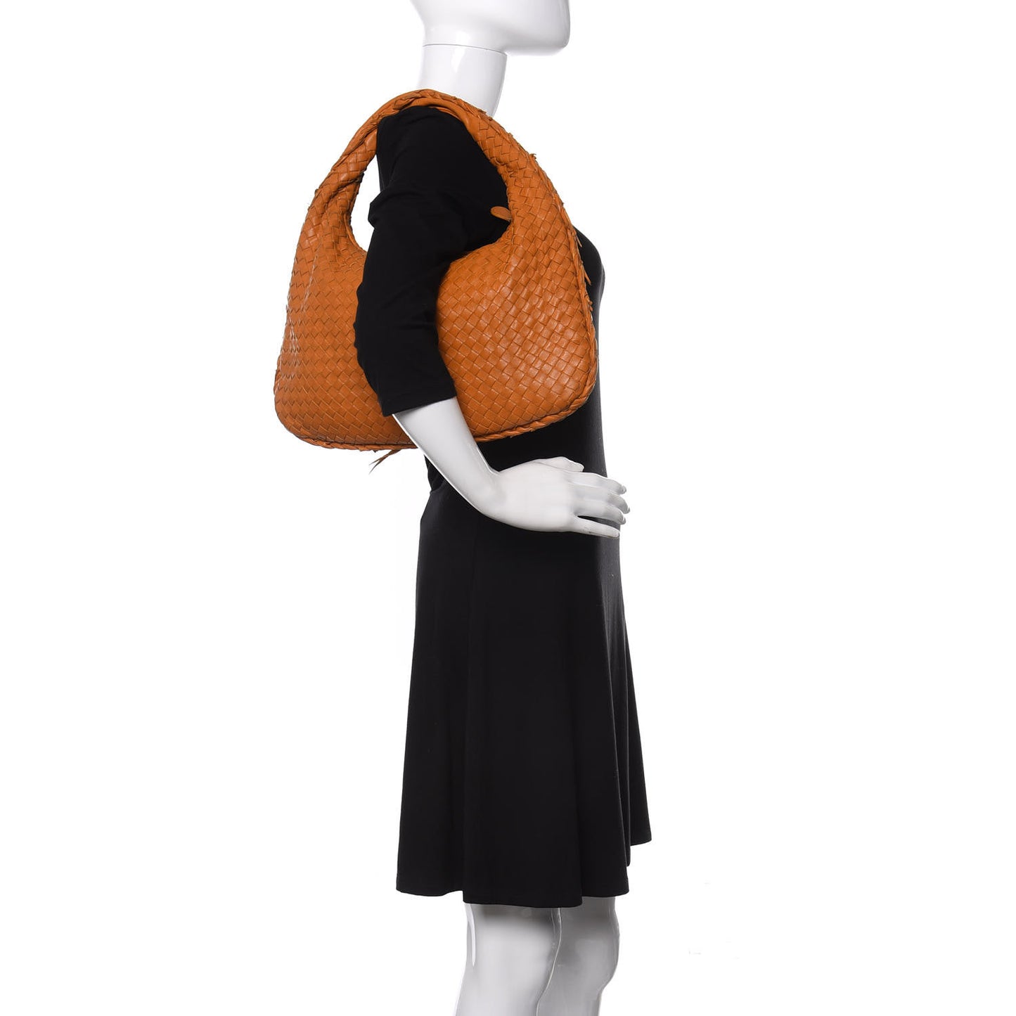 Nappa Intrecciato Fuzzy Medium Veneta Hobo Topaz