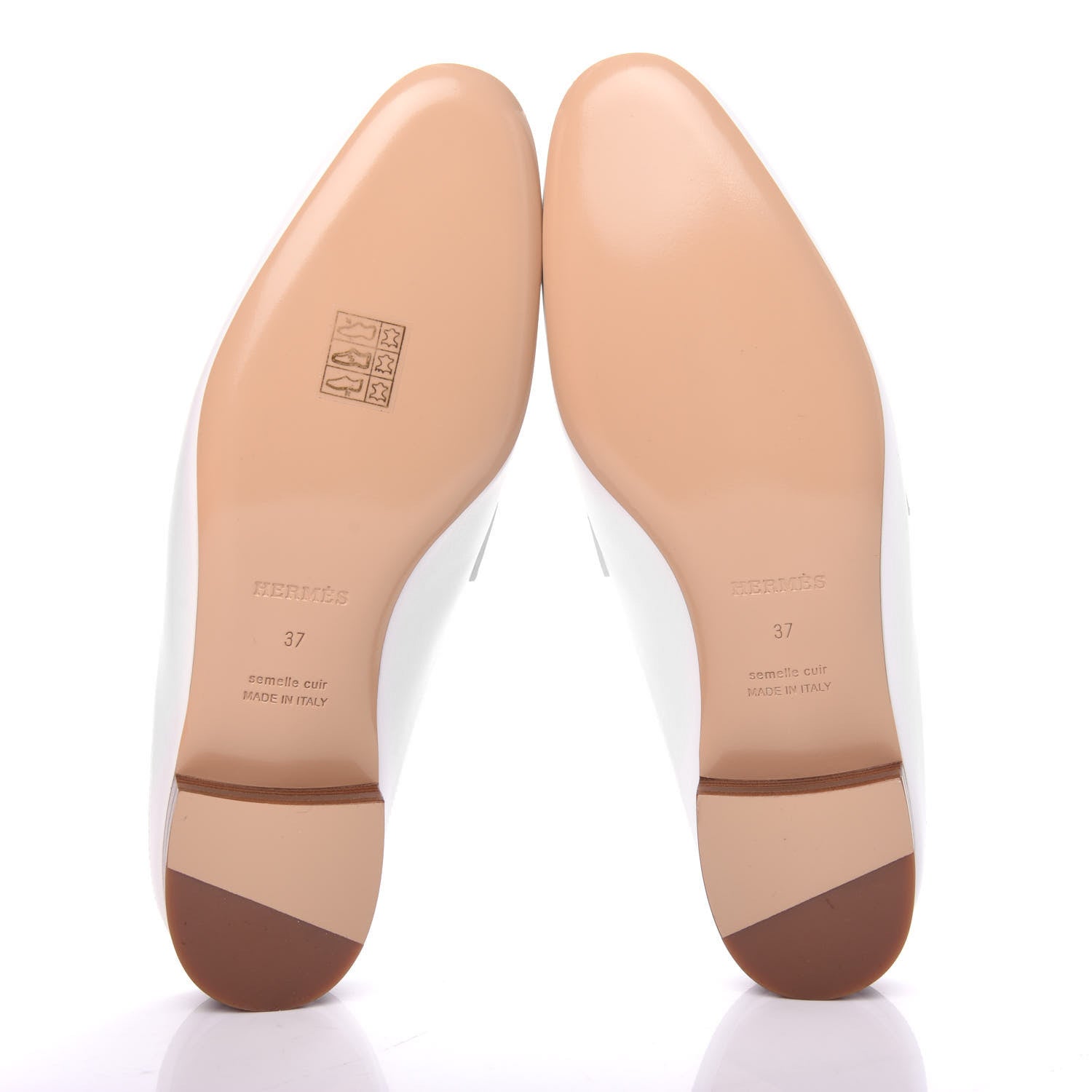Hermes Goatskin Rivoli Mules 37 White 6 of 9