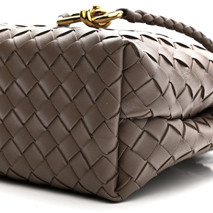 Bottega Veneta Nappa Intrecciato Small Andiamo Shoulder Bag Taupe Grey 8 of 9