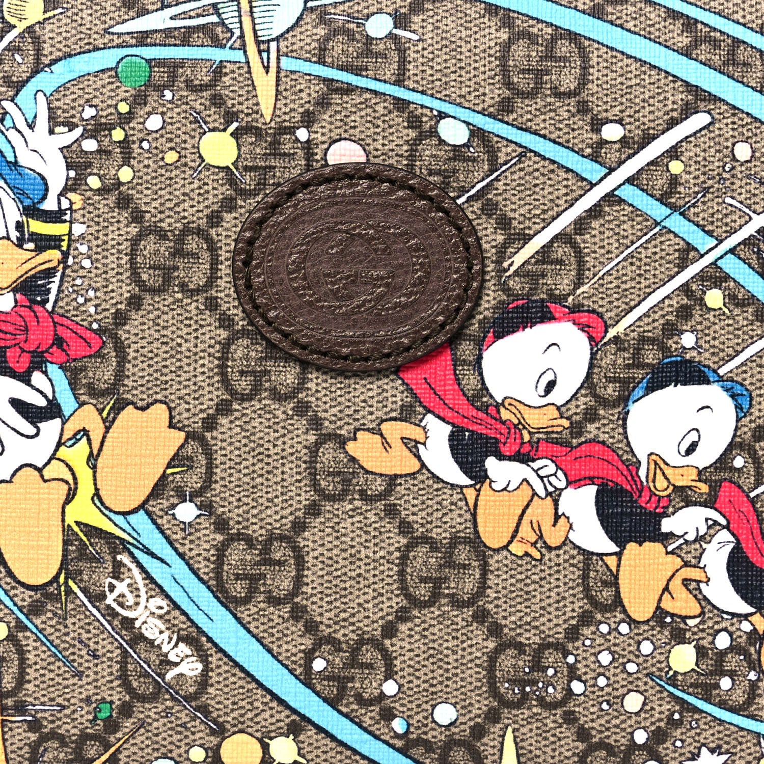 Gucci X DISNEY GG Supreme Monogram Donald Duck Small Belt Bag Beige Multicolor New Acero 9 of 13