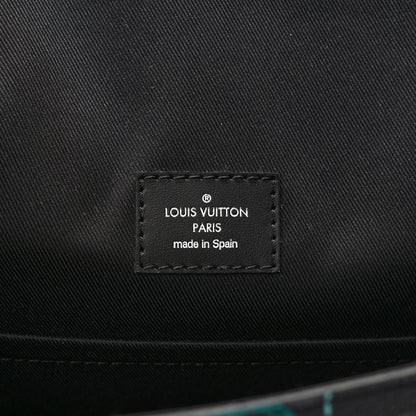 Louis Vuitton Monogram Eclipse LV Graffiti Archy Messenger MM Green Lights 6 of 9