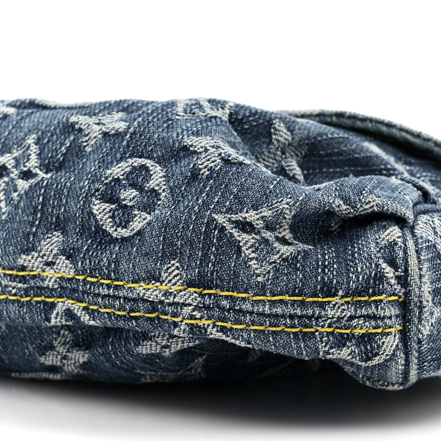 Monogram Denim Mini Pleaty Blue