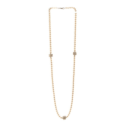 Chanel Pearl CC Camellia Long Necklace Gold 3 of 7