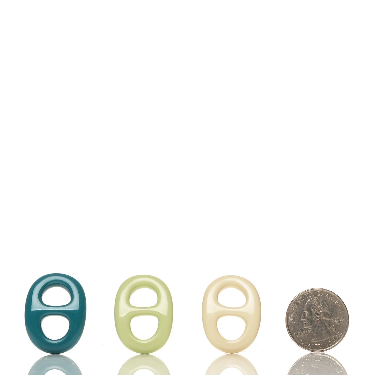 Lacquered Wood Tribord Scarf Ring Set