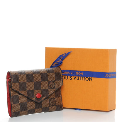 Louis Vuitton Damier Ebene Victorine Wallet Red 8 of 8