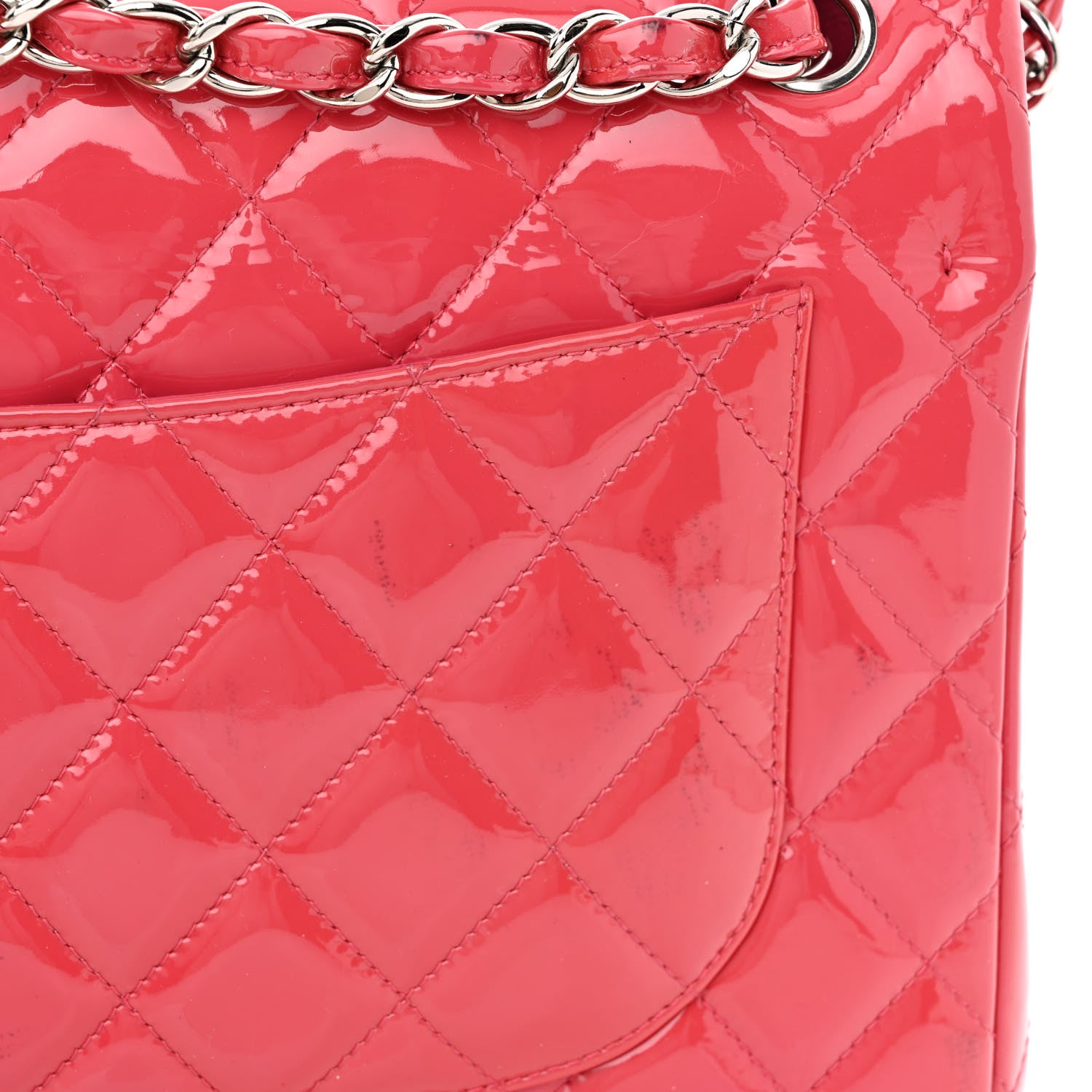 Chanel Patent Quilted Jumbo Double Flap Pink 15 of 15