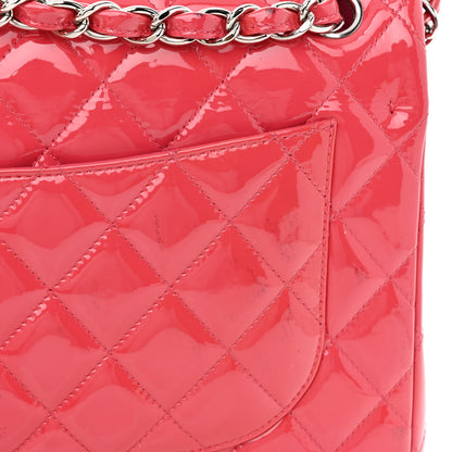 Chanel Patent Quilted Jumbo Double Flap Pink 15 of 15