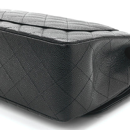 Chanel Caviar Quilted Jumbo Double Flap Black 13 of 14