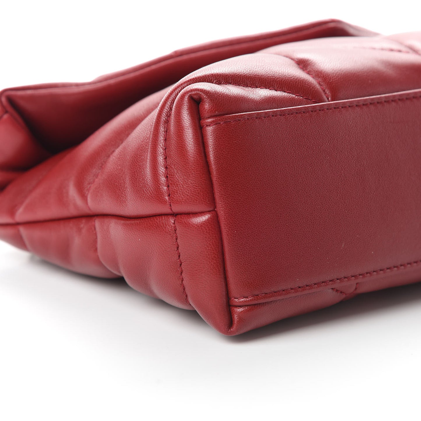 Lambskin Quilted Toy Loulou Puffer Monogram Chain Satchel Red