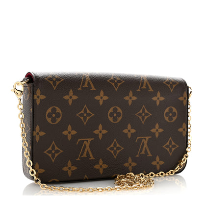 Louis Vuitton Monogram Pochette Felicie Chain Wallet Fuchsia Fuchsia 4 of 11
