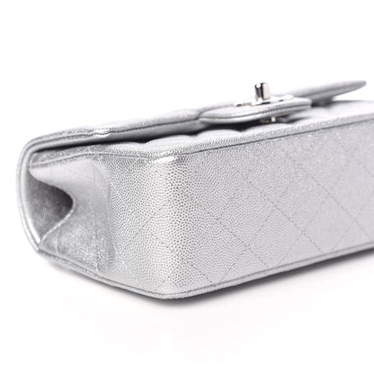 Chanel Metallic Caviar Quilted Mini Top Handle Rectangular Flap Silver 8 of 10
