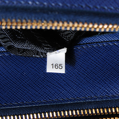 Prada Saffiano Lux Mini Double Zip Tote Bleuette 8 of 13