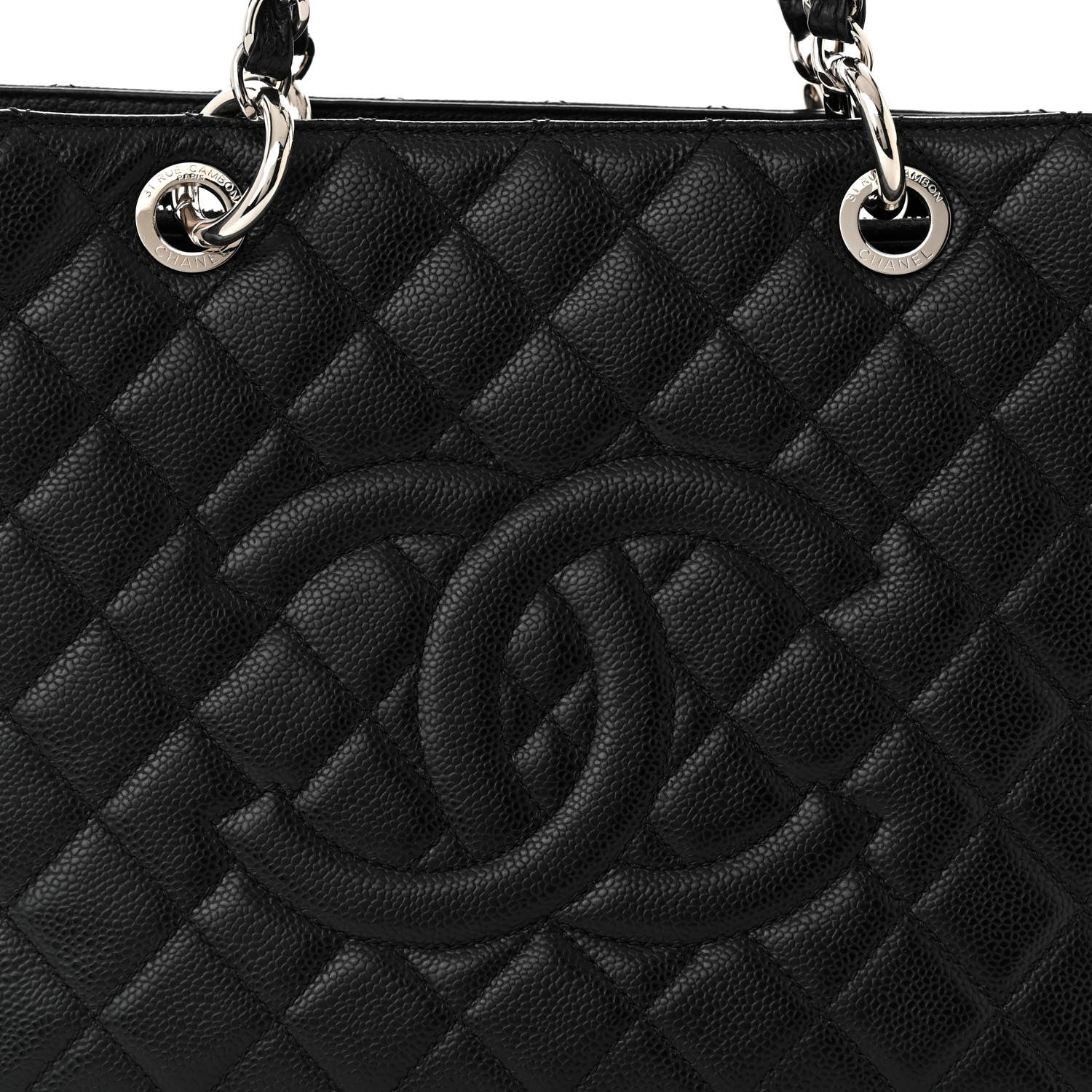 Chanel Caviar Quilted Grand Shopping Tote GST Black 8 of 10