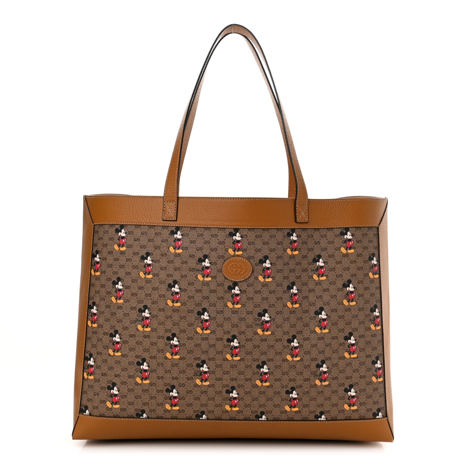 Gucci X DISNEY Mini Vintage GG Supreme Monogram Mickey Mouse Large Shopping Tote Beige Vintage Sun Oil 1 of 10