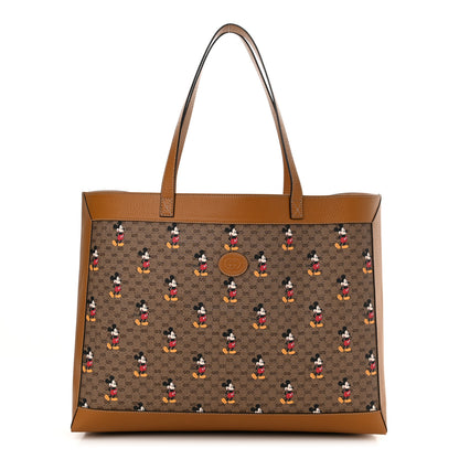 Gucci X DISNEY Mini Vintage GG Supreme Monogram Mickey Mouse Large Shopping Tote Beige Vintage Sun Oil 1 of 10
