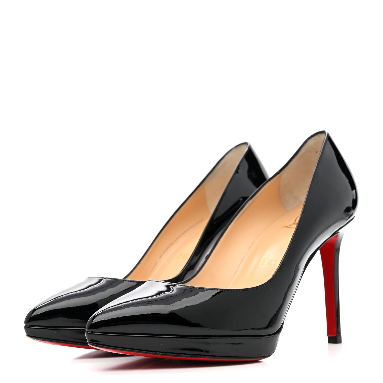 Christian Louboutin Patent Pigalle Plato 100 Pumps 36 Black