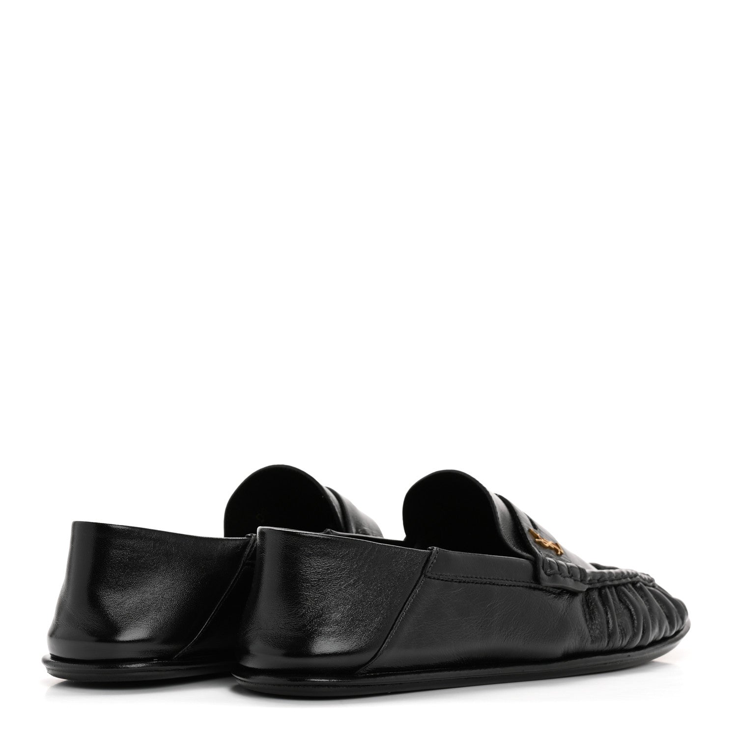 Saint Laurent Calfskin Le Loafer Foldable Mens Penny Slippers 40 Black 5 of 10
