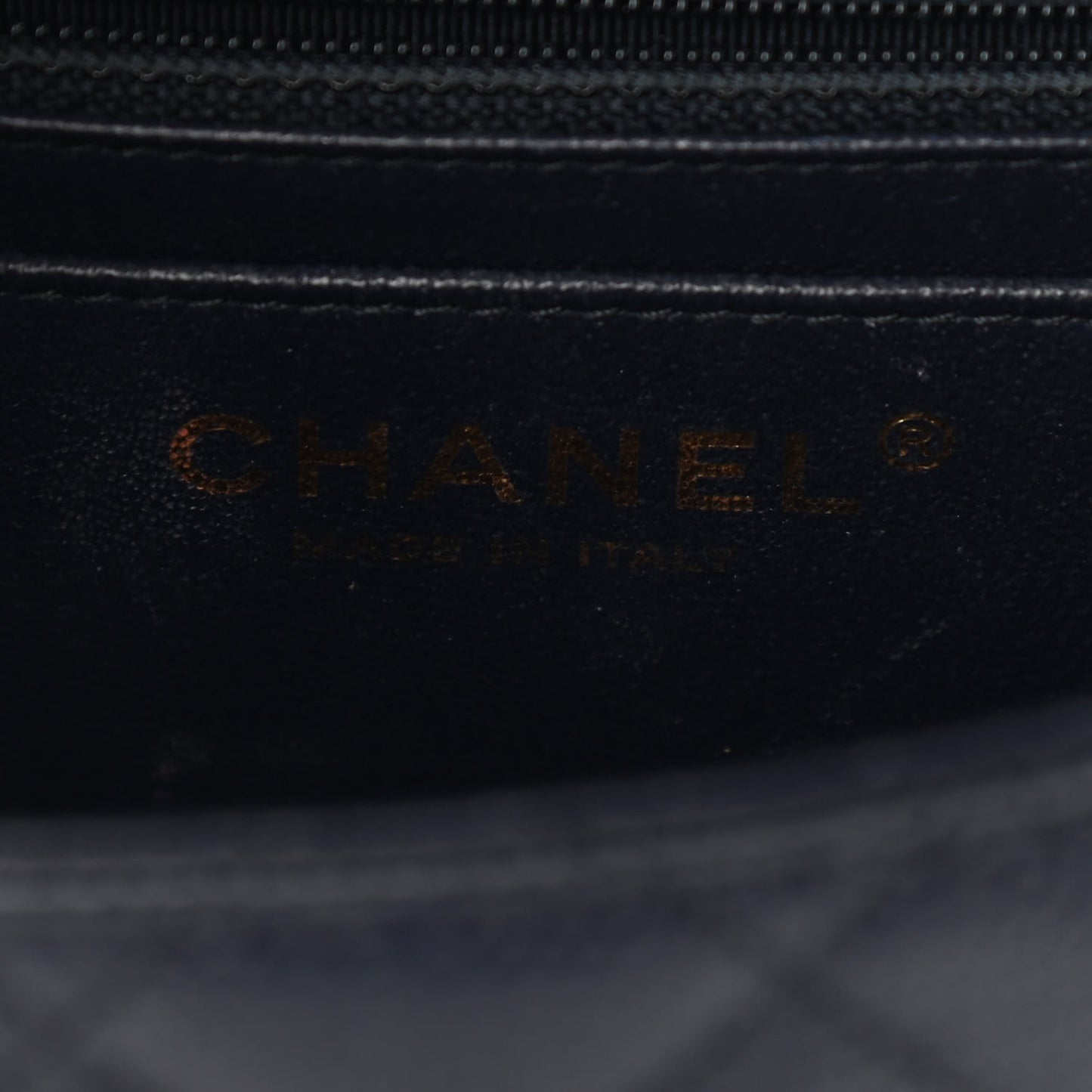 Caviar Quilted Mini Square Flap Navy