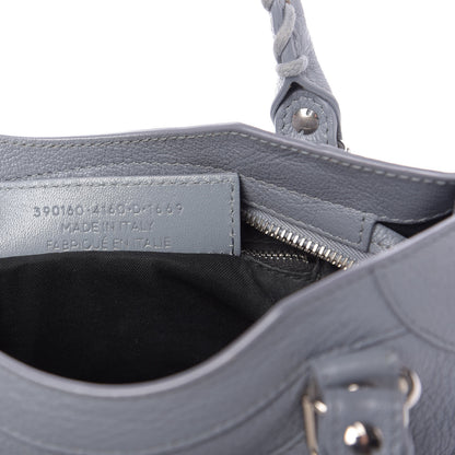 Balenciaga Chevre Silver Metallic Edge Hardware Mini City Bleu Acier 9 of 9